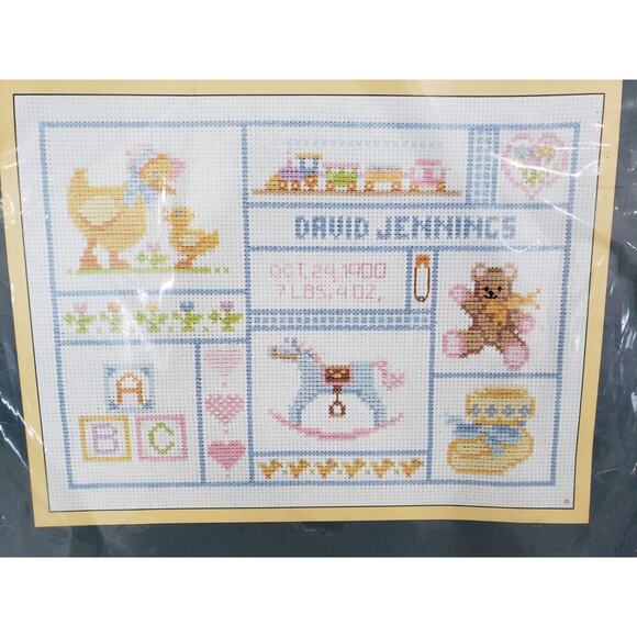 Vintage Sunset Counted Cross Stitch Dimensions BABY KEEPSAKE NURSERY NEWBORN - Picture 2 of 5